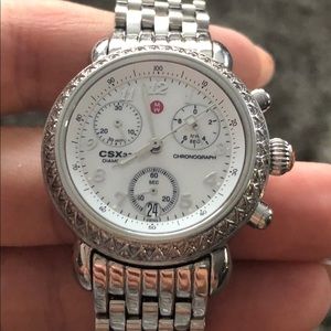 Beautiful diamond watch with additional strap